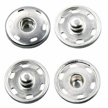 JOSDIOX 스냅 단추 바느질 24세트 금속 패스너 프레스 스터드 의류 가방 목욕 가운 은색(19mm)155736