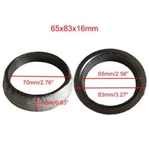 자동차가스켓 개스킷 1pcs 자동차 머플러 배기 파이프 흑연 씰 링 35mm-75mm 직경 배기 테일 파이프 플랜지 도넛 머플러 씰 링, 1개 65x83x16mm