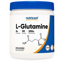 Nutricost 뉴트리코스트 운동보조제 위보호제 L-글루타민 파우더 250그램