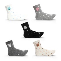 이것이바로 여성용 도트 래빗 단목 양말