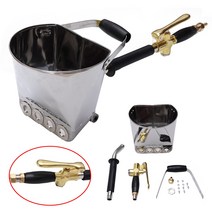 몰탈분사기 6바 모르타르 분무기 벽 건 호퍼 래들 스프레이 시멘트 공기 치장 용 벽토 도구, 한개옵션0