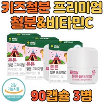 유아 아기 철분 영양제 블루베리맛 츄어블 60정 3통 식약처인증 유산균 3종 초유 단백 블루베리농축 분말 맛있는 키즈 유아 돌 아기 초등 츄어블 헤모글로빈