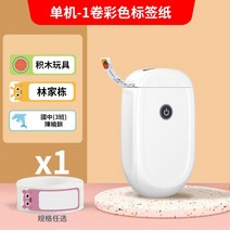 컴팩트 라벨 프린터 네임 기 프린터 라벨 모바일 바코드 휴대용 가정용 스티커 송장, P11화이트+1롤컬러라벨