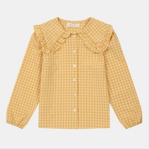 NC이천점 {일로딜로} 체크 프릴카라 블라우스 IDBL21850
