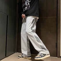 스트레이트핏 긴바지 K56 P30 하이 스트리트 팬츠 남자 드로스트링 캐주얼바지 트렌드 건달카리스마 4994026018