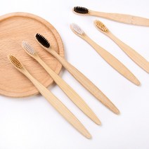 아동용 제로웨이스트 대나무 칫솔 생분해 미세모 각인, 2아동대나무-화이트