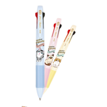 자바 신제품 0.5mm 나옹3볼 볼펜 한국생산제품, 1개, 옐로우