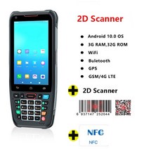 nfc단말기 진짜가 나타났다 견고한 PDA 휴대용 터미널 장치 스캐너 2D QR 바코드 NFC 데이터 수집기 리더 안드로이드 10, [01] 2D N6602, [03] EU