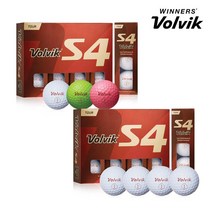 볼빅 정품 투어 S4 골프공 4피스 12알 화이트 컬러볼, WWWW 화이트