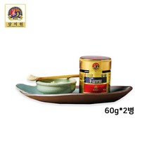 삼지원 고려홍삼분말 100 홍삼가루 홍산분말 홍삼차 진세노이드 6년근 금산홍삼 선물 세트 60g*2병, 1