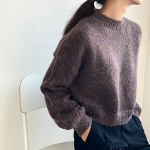 여성 보카시 크롭니트 3컬러