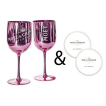 Moet Chandon 모엣샹동 로즈 핑크 임페리얼 아크릴 샴페인 유리 컵 종이컵받침, 1개