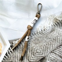인형키링 굿즈 캐릭터 열쇠 고리 제작 큐티 가죽 나무 가방 키홀더, khaki D