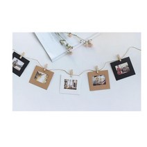 캠핑장 폴라로이드 즉석사진 줄 종이 액자 벽걸이