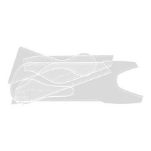 QDY 가죽 공예 패턴 아크릴 용품 스텐실 가죽 공예 안경 케이스 봉제, 17cmx7.5cm, 분명한