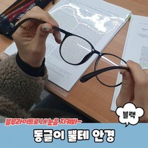 동글이 뿔테 안경 블랙 블루 라이트차 단안경 빅사이즈 안경테 해리포터