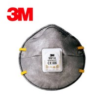 3M 9914 2급방진마스크 냄새제거 악취제거 활성탄층 배기밸브 산업용 마스크, 1매