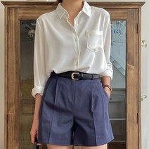 제이앤몰스 우먼 여성 링클프리 기본 화이트 포켓 셔츠 여자 블라우스 캐주얼 카라 남방 5컬러 W440