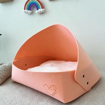보드미펫 고양이숨숨집 강아지집 방석 쿠션, 핑크코랄