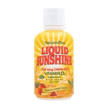 [Natures Plus] 네이쳐스 플러스 리퀴드 선샤인 비타민 D3 5000 IU 트로피칼 시트러스 맛 473.28 ml
