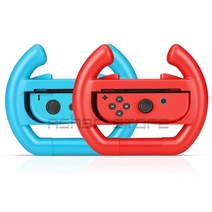 레이싱휠 핸들 nintendoswitch 조이 콘 게임 액세서리 용 2, 빨강 파랑