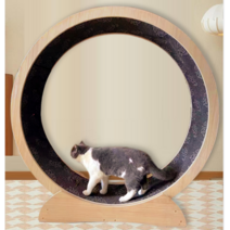 RUNCATS 원목 설치 면제 캣휠 펫휠 고양이 캣휠 고양이 운동기구, XL(120*33*125)