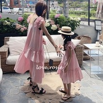 [마이단골] 베르디원피스 린넨 여름 엄마랑딸 커플 맘룩 엄마랑아이 커플원피스 모녀룩 커플룩 패밀리룩 나들이룩 외출복