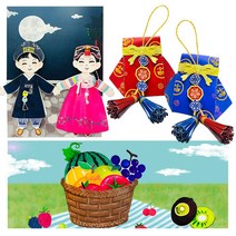 꼬모상자 설날 추석 미술 명절 만들기 키트, 빨강, 남자