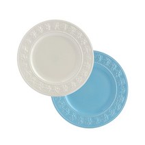 웨지우드 페스티비티 접시 20cm 2p 아이보리/블루, 없음