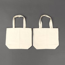 무지 에코백 캔버스백 보조 천가방 2p 베이지 43x32cm 리폼 염색용 가방 만들기 홍보 판촉물