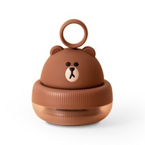라인프렌즈 무선충전 보풀제거기 6중날 브라운 BROWN