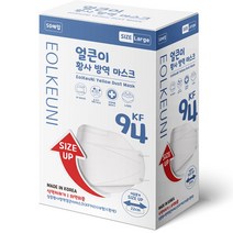 삼흥 얼큰이 KF94 특대형 황사 방역 마스크 (러비뉴 항균 손소독티슈 사은품), 화이트, 1개, 50매입