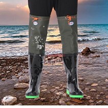 리앤킴 남여공용 무릎장화 일체형 낚시 장화 CP472, 260, 그린