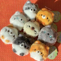 동그랗다 냥! 동글냥 고양이 인형 미니 에어팟 키링 8종류, 치즈, 1개
