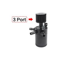 오일캐치 탱크 캔 블로바이가스 범용 컴팩트 배플 2 포트3 포트 저수지 연료 부품 홀 통기성 주전자, 3 port