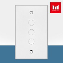 마루테크 RCA(핀) 3구 벽부판넬(비조립형) 알루미늄 월 플레이트 (제작 / 샷시용 / 벽부형)