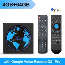 X98 미니 스마트 TV 박스 11 4G 64GB 3GB Amlogic S905W AV1 블루투스 유튜브 미디어 플이어 G16G 셋톱, CHINA_미국 플러그 | 4GB64GB G21 Pro