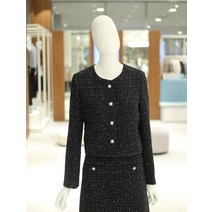 코인코즈 여성 노카라 트위드 재킷 DW3WJ100