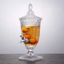 JINGHENG 워터 대용량 유리 3000ML 음료수 주스 디스펜서 보관용기 3L, B