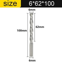 베어링 드릴 콜렛척세트 긴목엔드밀 밀링커터 조각 라우터 비트 플랫 노즈 엔드 밀, 6x62x100