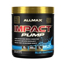 Allmax/ IMPACT PUMP 360g 올맥스 임팩트 펌프 무카페인 부스터, Blue Raspberry