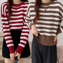포근 캐주얼 여성 지그재그 패턴 니트티 러블리패션 대학생 데이트룩 간절기 라운드스웨터 여친룩 OOTD