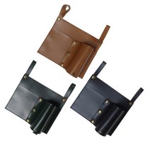 감성캠핑 의자걸이용 가죽 컵홀더 소품포켓 솔캠 초보캠퍼 오토캠핑 캠핑족, 블랙