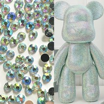 당일배송 브릭베어 23cm diy 보석십자수 키트 핸드메이드 베어브릭, 8.AB브라이트화이트AB프리즘 23cm