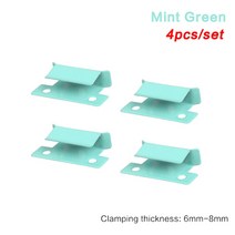 3D 프린터 부품 소모품 xcr 4pcs 가열 침대 유리 플랫폼 리테이너 클램프 클립 스테인레스 스틸 플레이트 홀더 풀 링 ender 3, 4pcs 민트 그린