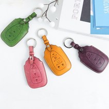 [에첼소] 쉐보레 가죽 스마트키케이스 자동차키홀더, CVL-05, 미니스트랩 - 있음(각인 안함), 빈티지 애플그린