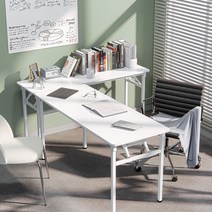 상도가구 밀키 절탁자 1500x600 접이식 테이블 책상 작업대 작업다이, 화이트 (1500x600)