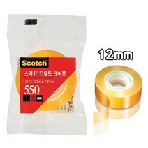 [동화오피스] 3M 스카치 투명테이프 리필 550 (12mmx20M) 1개 / 다용도테이프