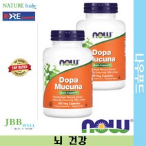 나우푸드 도파무쿠나 천연 도파민 180정 2병 / NOW Foods Dopa Mucuna 180ct 2bt Exp. 2024/07, 2개