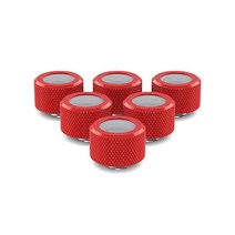 PrimoChill 16mm OD 리지드 SX 피팅 - 6팩 - 독성 캔디, Razor Red